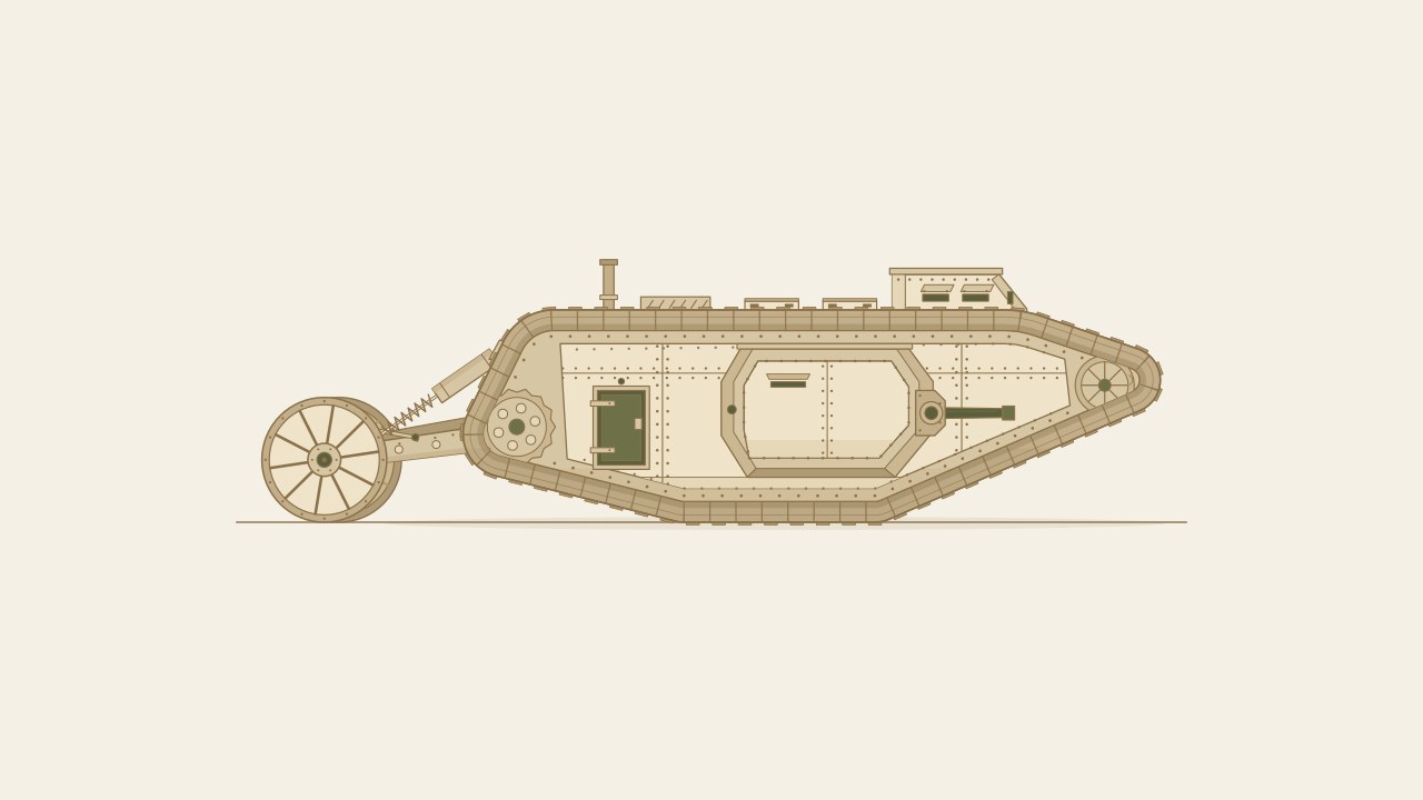 Carro Mark I stilizzato